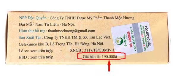 Giá kem bôi da thuần mộc